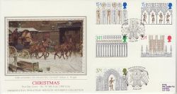 1989-11-14 Christmas Stamps Ely PPS Silk FDC (77115)