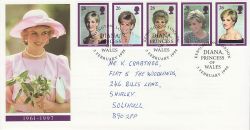 1998-02-03 Diana Stamps Kensington FDC (77194)