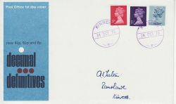 1973-10-24 Definitive Stamps Kinross cds FDC (77196)
