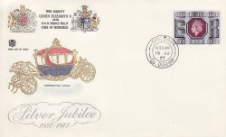 1977-06-15 Silver Jubilee Stamp Shildon cds FDC (77202)