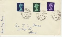 1967-08-08 Definitive Stamps Forres cds FDC (77269)