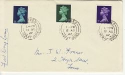 1967-08-08 Definitive Stamps Forres cds FDC (77271)