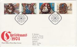 1974-11-27 Christmas Stamps Bethlehem FDC (77392)