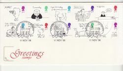 1996-11-11 Greetings Stamps PHOSPHOR Windsor FDC (77418)
