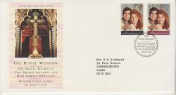 1986-07-22 Royal Wedding Stamps Bureau FDC (77480)