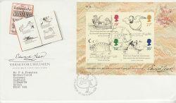 1988-09-27 Edward Lear M/S Stamps London N22 FDC (77587)