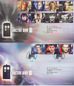 2013-03-26 Dr Who Stamps T/House x2 FDC (77625)