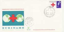 1973-10-03 Suriname Red Cross Stamp FDC (77793)