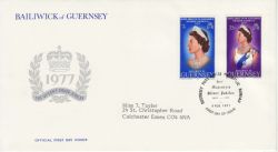 1977-02-08 Guernsey Silver Jubilee Stamps FDC (77858)