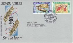 1977-02-07 St Helena Silver Jubilee Stamps FDC (77878)