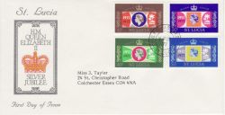 1977-02-07 St Lucia Silver Jubilee Stamps FDC (77879)