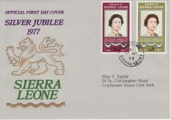 1977-11-28 Sierra Leone Silver Jubilee Stamps FDC (77883)