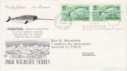 1968-04-10 Canada Narwhal Stamps FDC (77895)