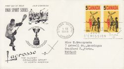 1968-07-03 Canada Lacrosse Stamps FDC (77898)