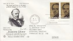 1973-05-16 Canada Joseph Howe Stamps FDC (77916)