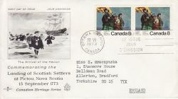 1973-07-20 Canada Scottish Settlers Stamps FDC (77919)