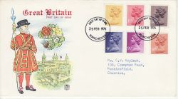 1976-02-25 Definitive Stamps Manchester FDC (77972)