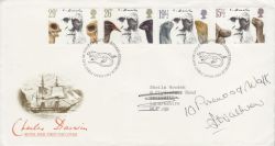 1982-02-10 Charles Darwin Stamps Bureau FDC (77991)
