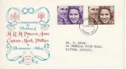 1973-11-14 Royal Wedding Stamps Battersea FDC (78000)
