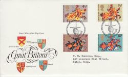 1974-07-10 Great Britons Stamps BUREAU FDC (78009)