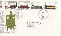 1975-08-13 Railways Stamps Bureau FDC (78019)