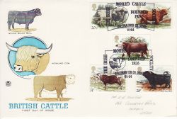 1984-03-06 British Cattle Stamps Ballynahinch FDC (78087)