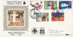 1981-11-18 Christmas Benham Signed FDC (78096)