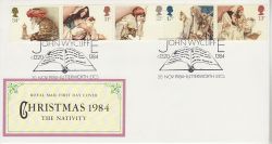 1984-11-20 Christmas Stamps Lutterworth FDC (78114)