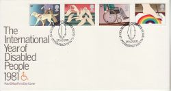1981-03-25 Year of Disabled Stamps Le Court Petersfield FDC (781