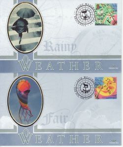 2001-03-13 Weather Stamps Set of 4 Benham FDC (78193)