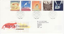 1995-05-02 Peace and Freedom Stamps London SW FDC (78263)