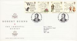 1996-01-25 Robert Burns Stamps Dumfries FDC (78284)