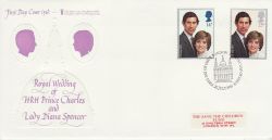 1981-07-22 Royal Wedding Stamps STCF London FDC (78320)
