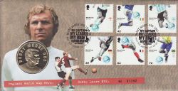 2006-06-06 Football World Cup Bobby Moore Coin FDC (78421)