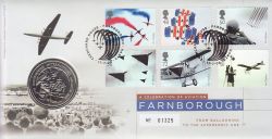 2008-07-17 Air Display Stamps Farnborough Coin FDC (78429)