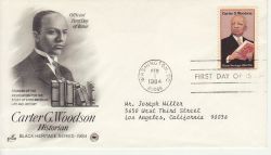 1984-02-01 USA Carter G Woodson Stamp FDC (78477)