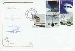 2002-05-02 Airliners Stamps Heathrow FDC (78672)