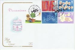 2002-03-05 Occasions Greetings Stamps Merry Hill FDC (78677)