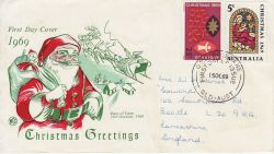 1969-10-15 Australia Christmas Stamps FDC (78732)
