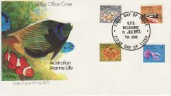 1973-07-11 Australia Marine Life Stamps FDC (78774)