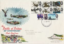 1965-09-13 Battle of Britain Stamps Peterborough FDC (78785)