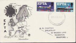 1967-02-20 EFTA Stamps Bradford FDC (78809)