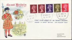 1969-08-27 Definitive Coil Stamps Canterbury cds FDC (78811)