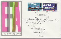 1967-02-20 EFTA Stamps Fareham FDC (78831)