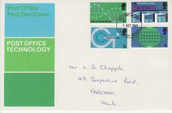 1969-10-01 Post Office Technology Stamps Fareham FDC (78838)