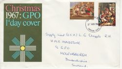 1967-11-27 Christmas Stamps Fareham FDC (78868)