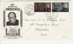 1965-07-08 Churchill Stamps PHOS Fareham FDC (78878)