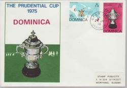 1976-07-26 Dominica World Cricket Cup Stamps FDC (78923)