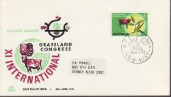 1970-04-13 Australia Grassland Congress Stamp FDC (78937)