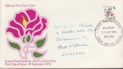1970-09-28 Australia Floral Emblem Coil Stamp FDC (78939)